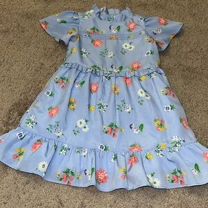 Janie and Jack Ruffle Trim Floral Print Dress
